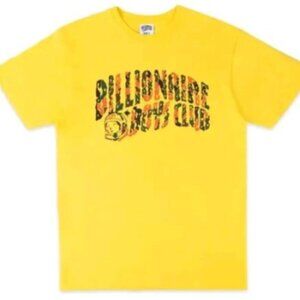Billionaire Boys Club Camo Arch Logo Graphic Tee Habanero Gold in size Medium